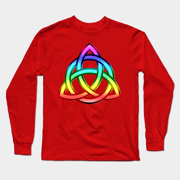 Triquetra (Trinity Knot) Long Sleeve T-Shirt by TeesandTops